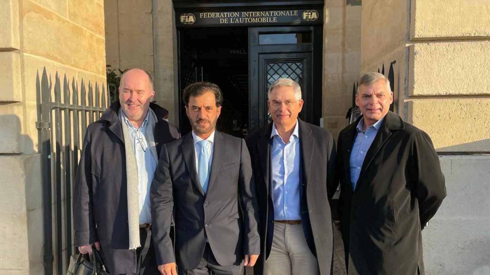 Mohammed Ben Sulayem con Robert Reid, Tim Shearman y Carmelo Sanz de Barros