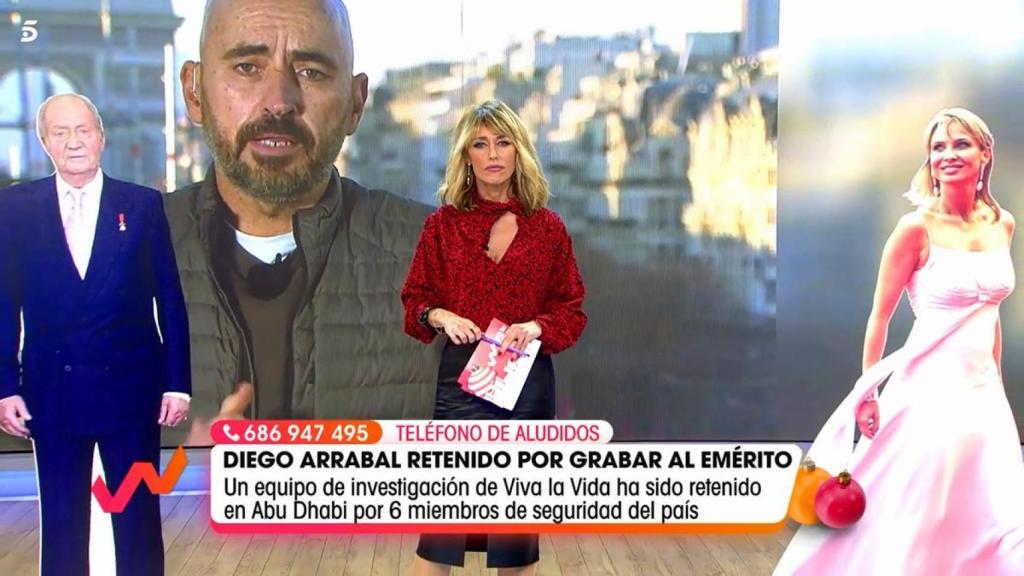 Emma García durante la conexión de Diego Arrabal con 'Viva la vida'.