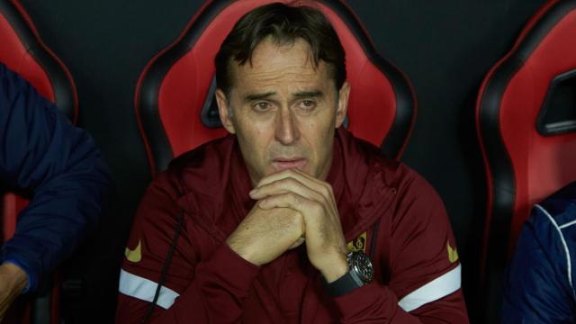 Julen Lopetegui, en el banquillo del Sánchez Pizjuán.