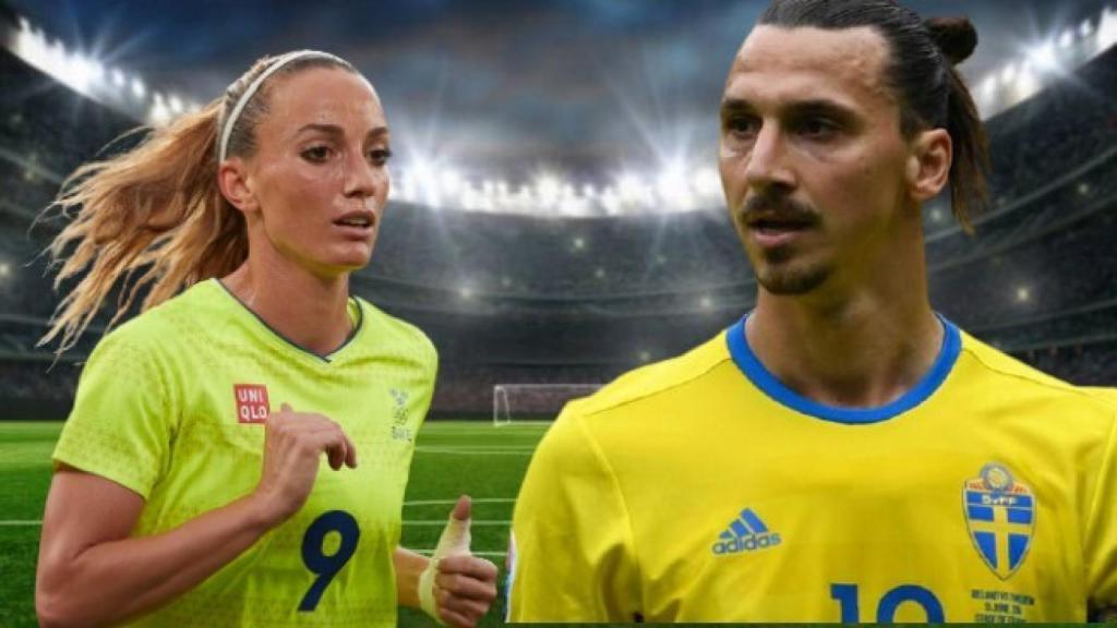 Kosovare Asllani y Zlatan Ibrahimovic