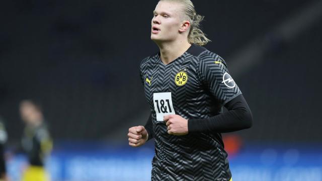 Erling Haaland, en un partido del Borussia Dortmund de la temporada 2021/2022