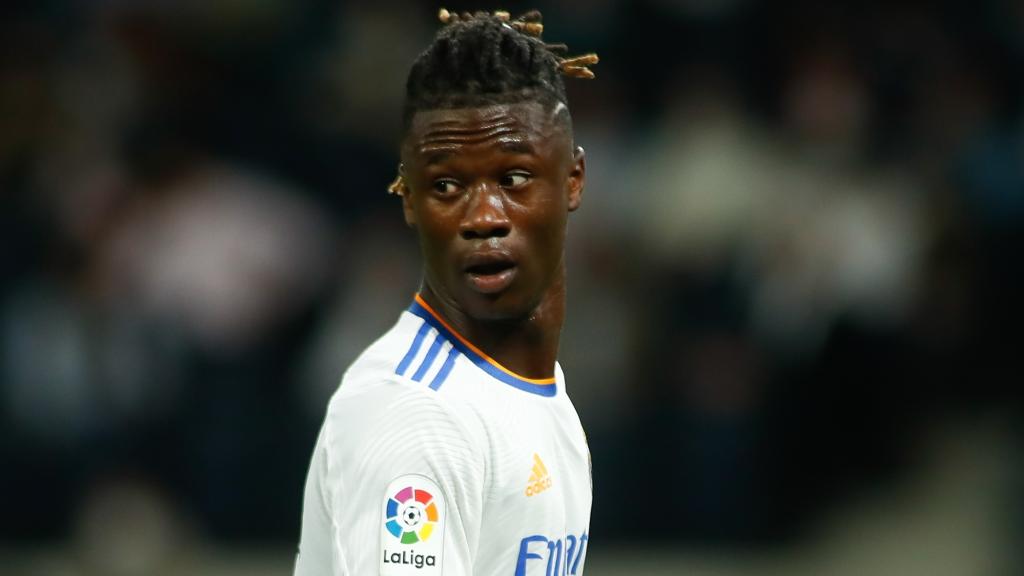 Eduardo Camavinga, en un partido del Real Madrid de la temporada 2021/2022