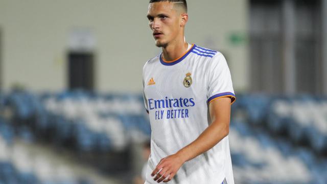 Rafa Marín, durante un partido con el Real Madrid Castilla.