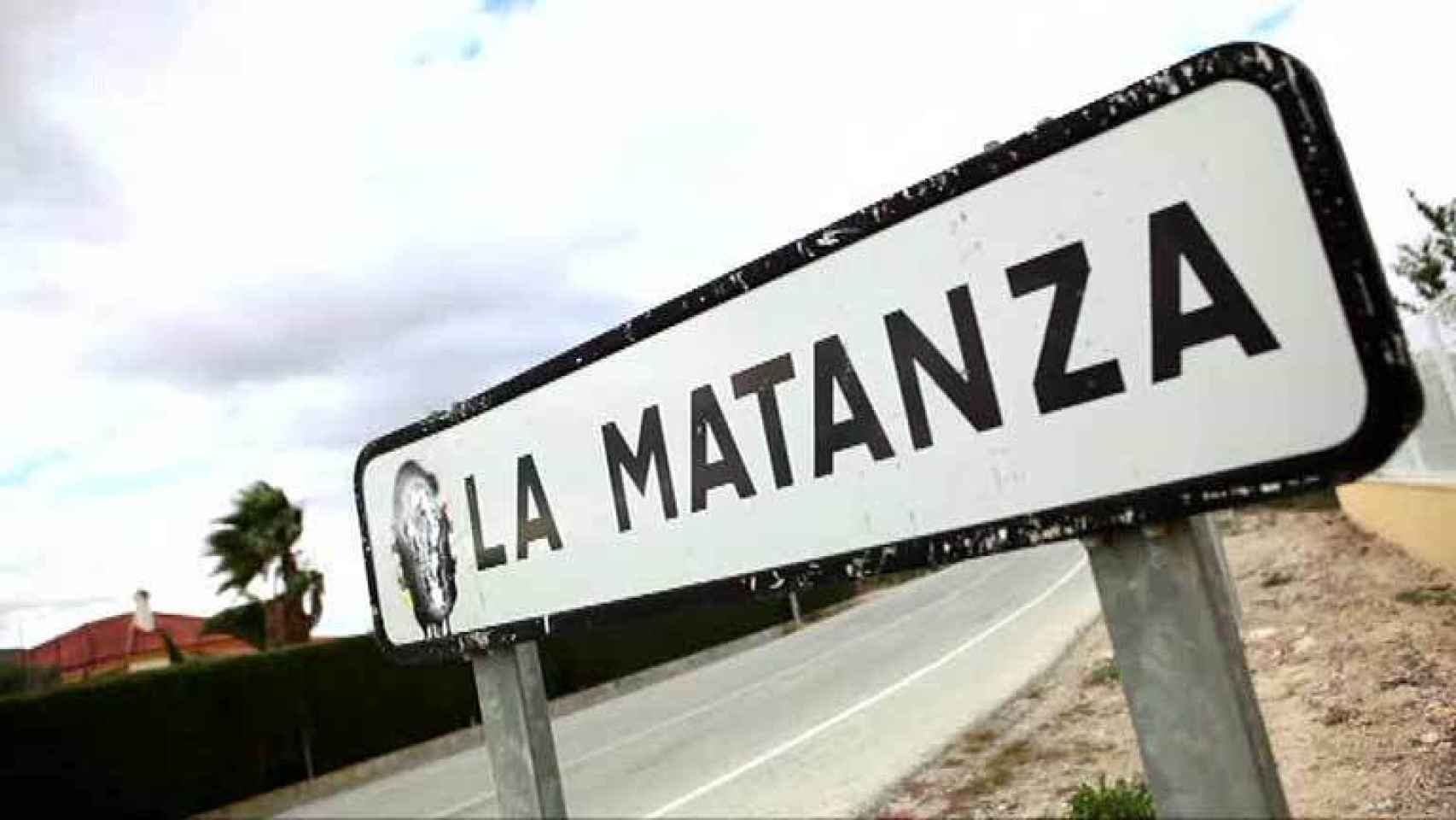 El cartel de entrada a La Matanza.