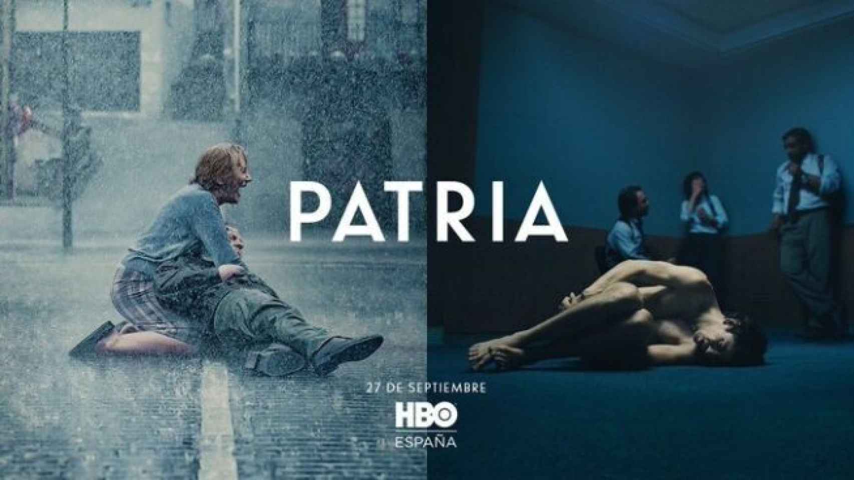 El polémico cartel promocional de la serie 'Patria'.