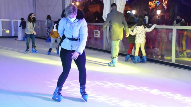 Pista de hielo en Zaratán el año pasado