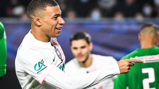 Kylian Mbappé, en un partido del PSG de la temporada 2021/2022