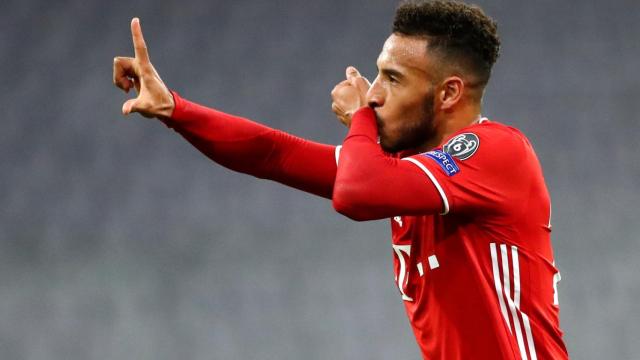 Corentin Tolisso celebra un gol con el Bayern Múnich.