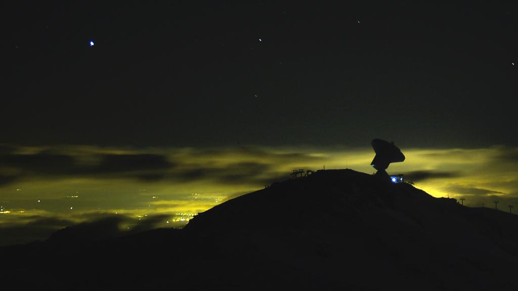 Imagen que muestra la contaminación lumínica tomada desde el Observatorio de Sierra Nevada