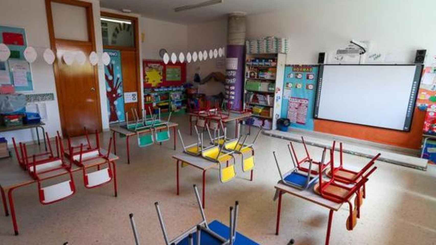 Interior de una clase de un centro escolar de la Comunidad de Madrid. EP