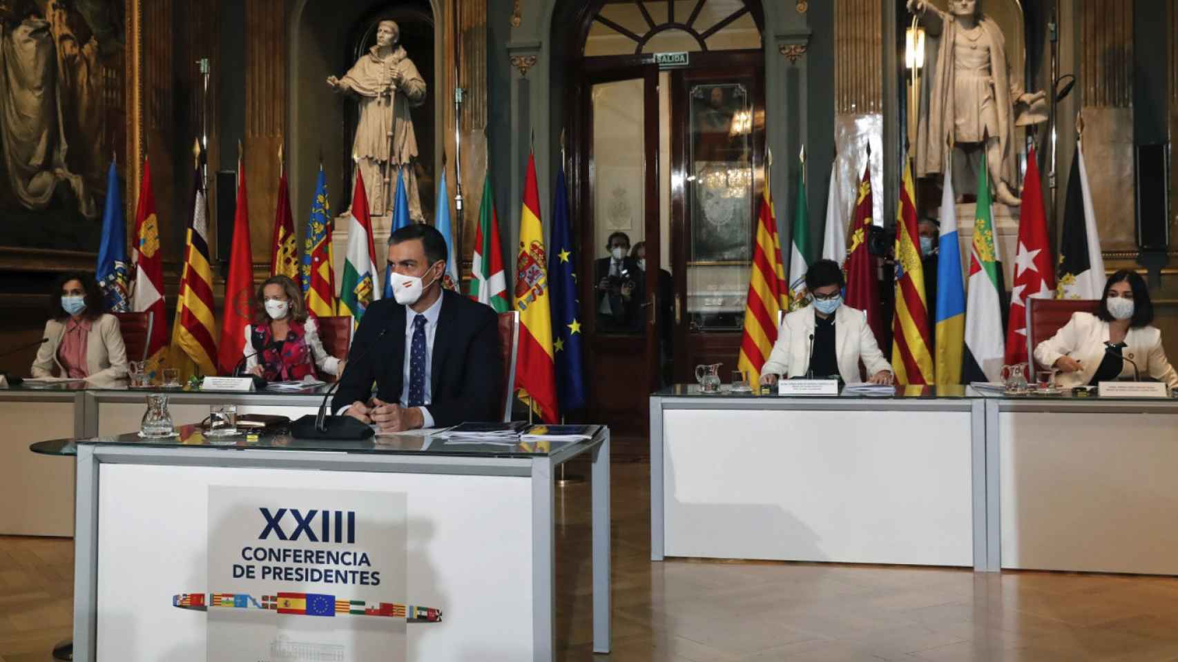 El presidente del Gobierno, Pedro Sánchez, durante la última Conferencia de Presidentes, celebrada en diciembre.