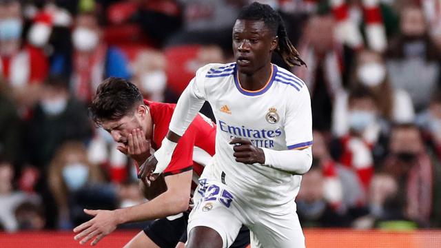 Eduardo Camavinga, durante el Athletic Club - Real Madrid