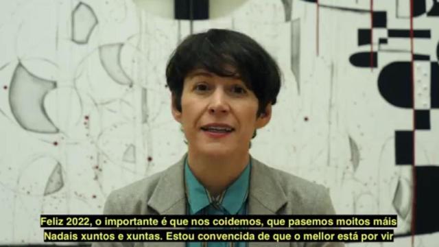 La portavoz del BNG, Ana Pontón, en el vídeo del BNG para felicitar la Navidad.