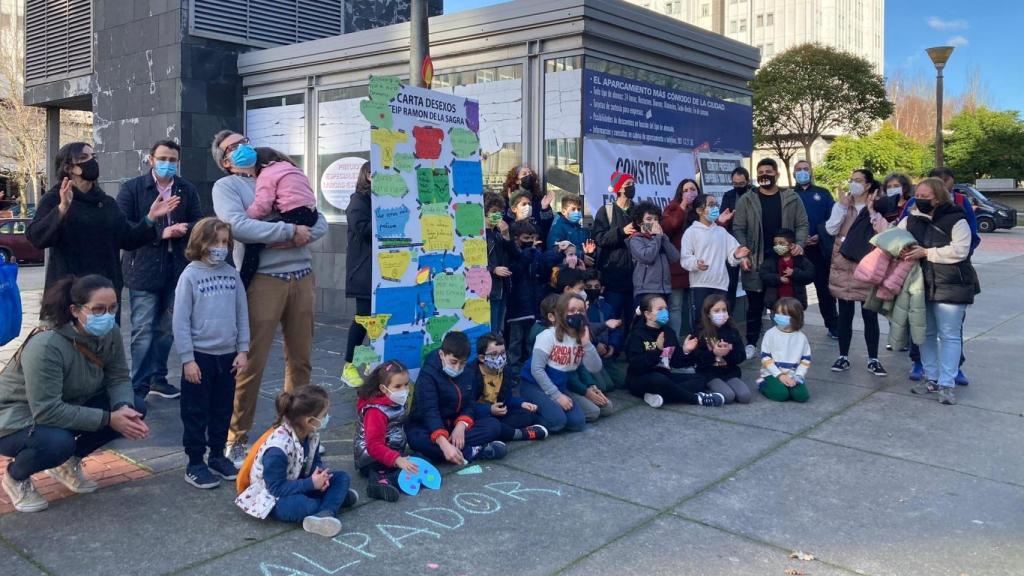 Protesta de las familias del Ramón de la Sagra de A Coruña.