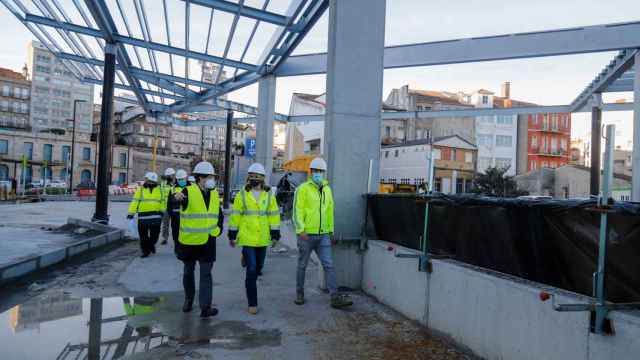 Marta Fernández-Tapias visita las obras de la estación intermodal de Vigo