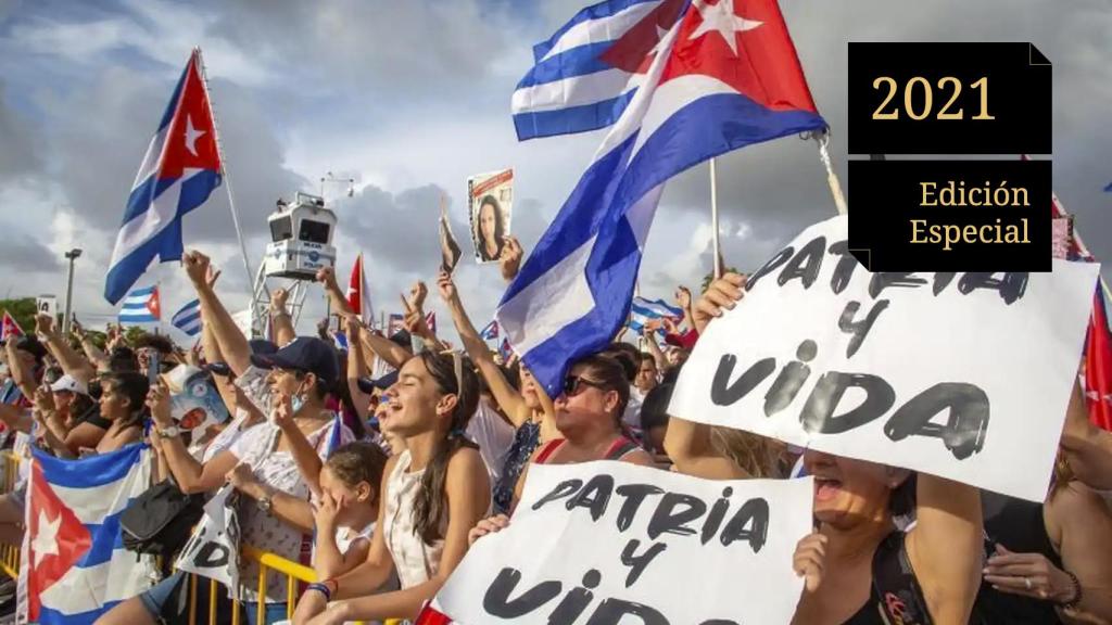 Imagen de las protestas durante las manifestaciones en La Habana el pasado noviembre.