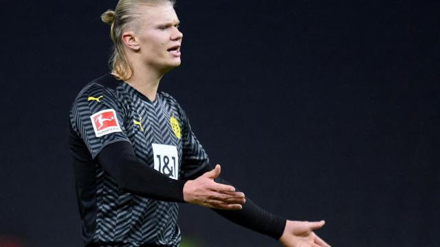 Erling Haaland, durante un partido con el Borussia Dortmund.