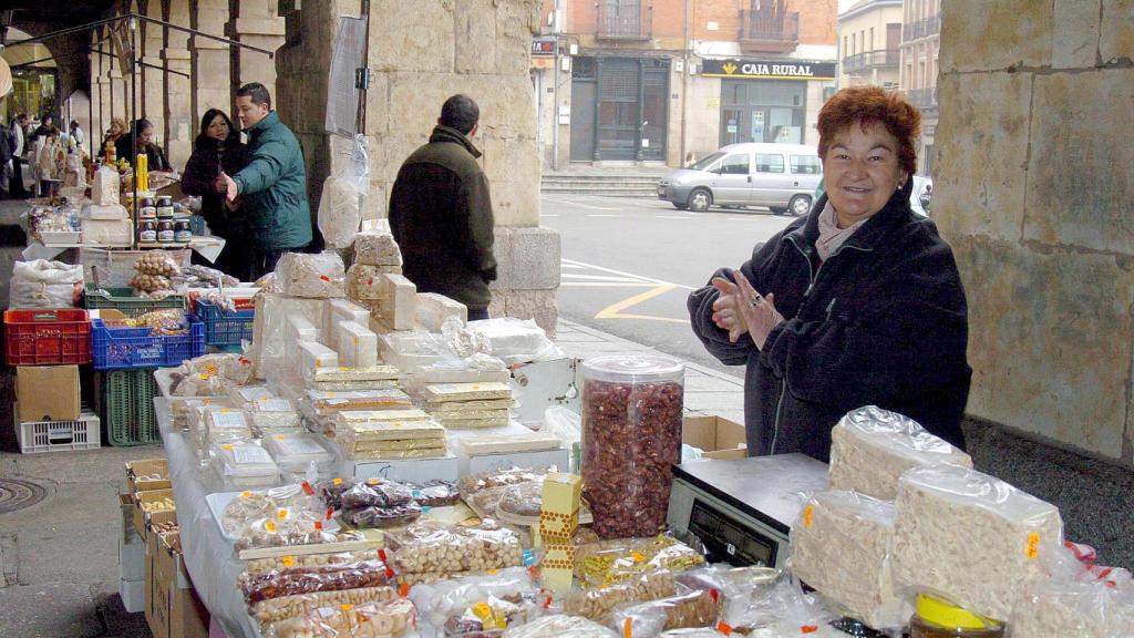 Turroneras en la Plaza Mayor de Salamanca