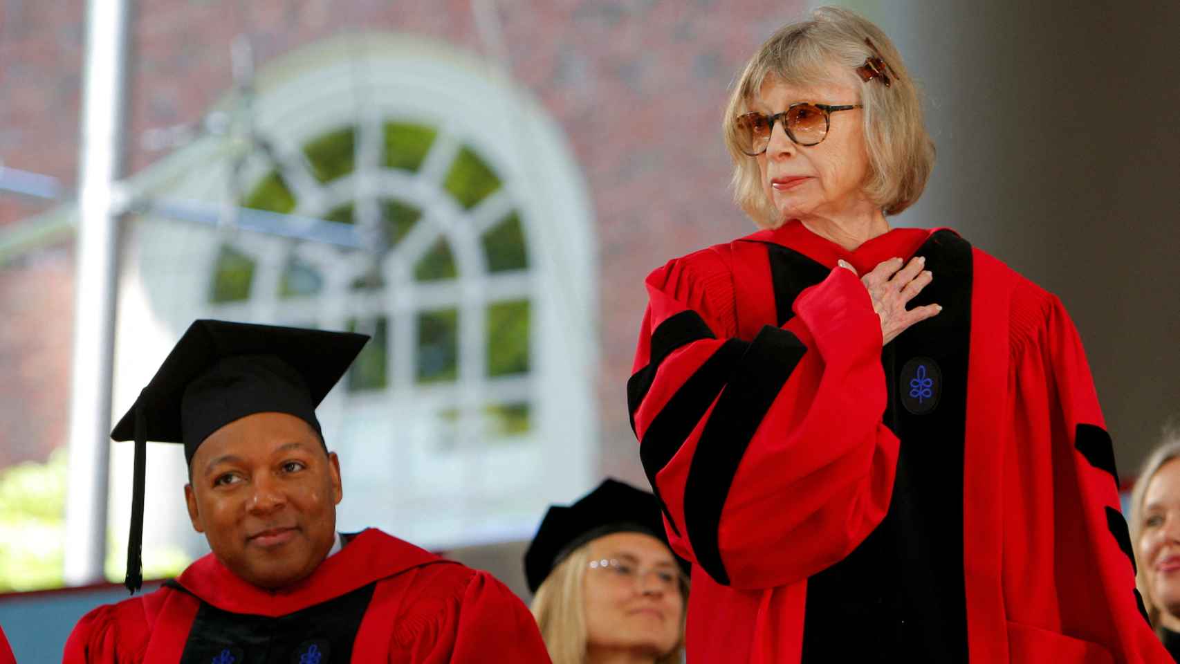 Joan Didion, durante un evento en la Universidad de Harvard en 2009.