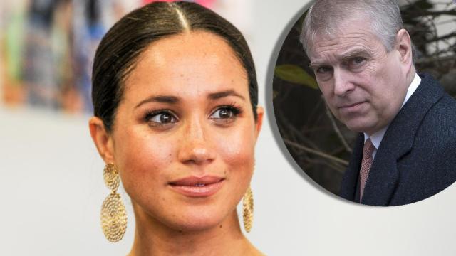 Meghan Markle y el príncipe Andrés en un montaje de JALEOS.