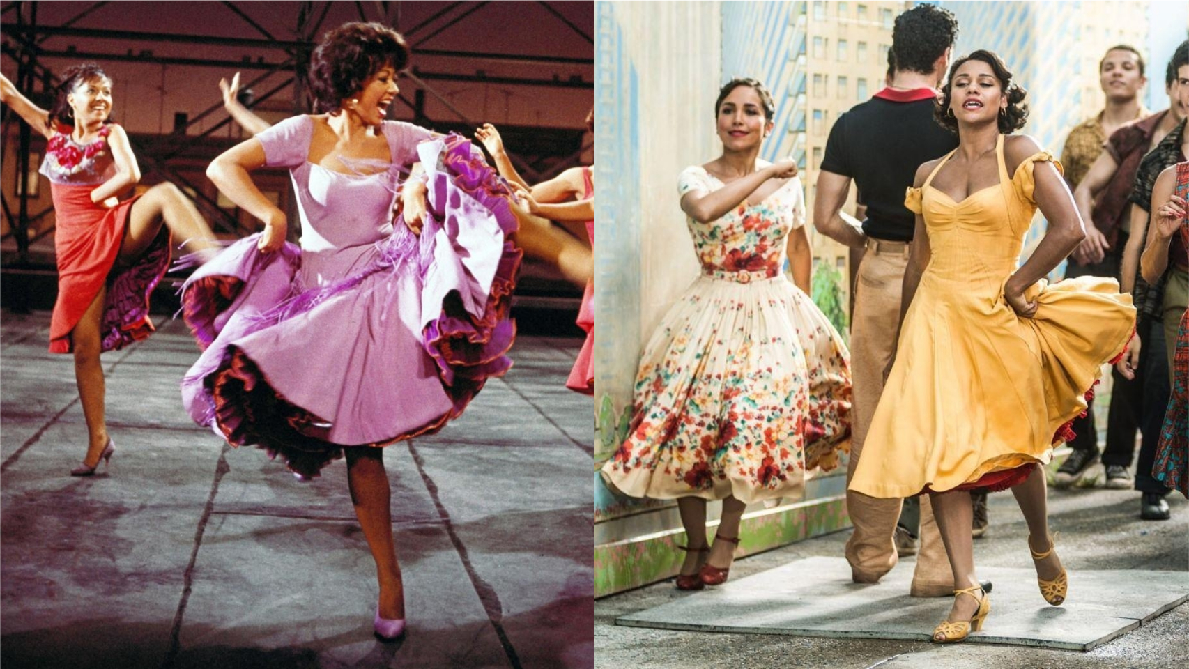 Fotogramas de 'West Side Story' 1961 y 2021.
