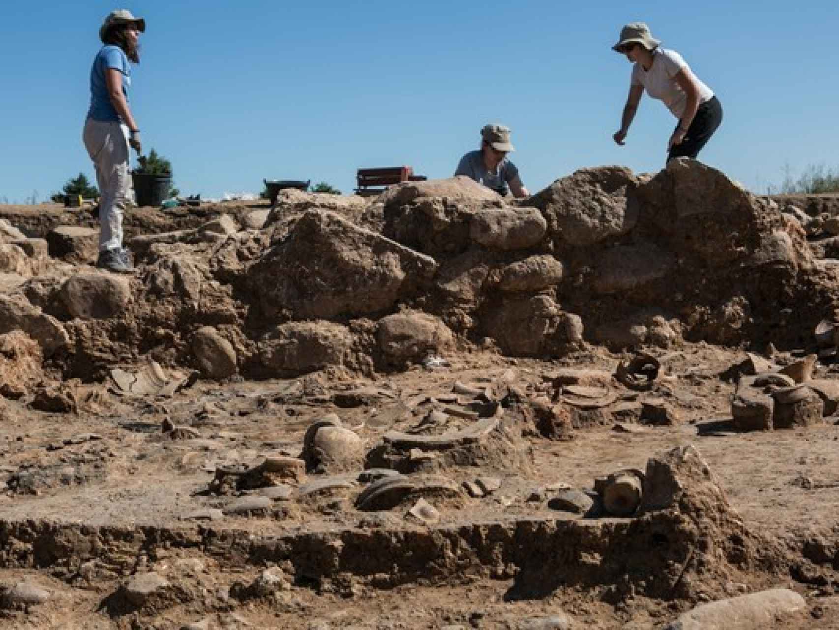Excavaciones en el yacimiento de Numancia