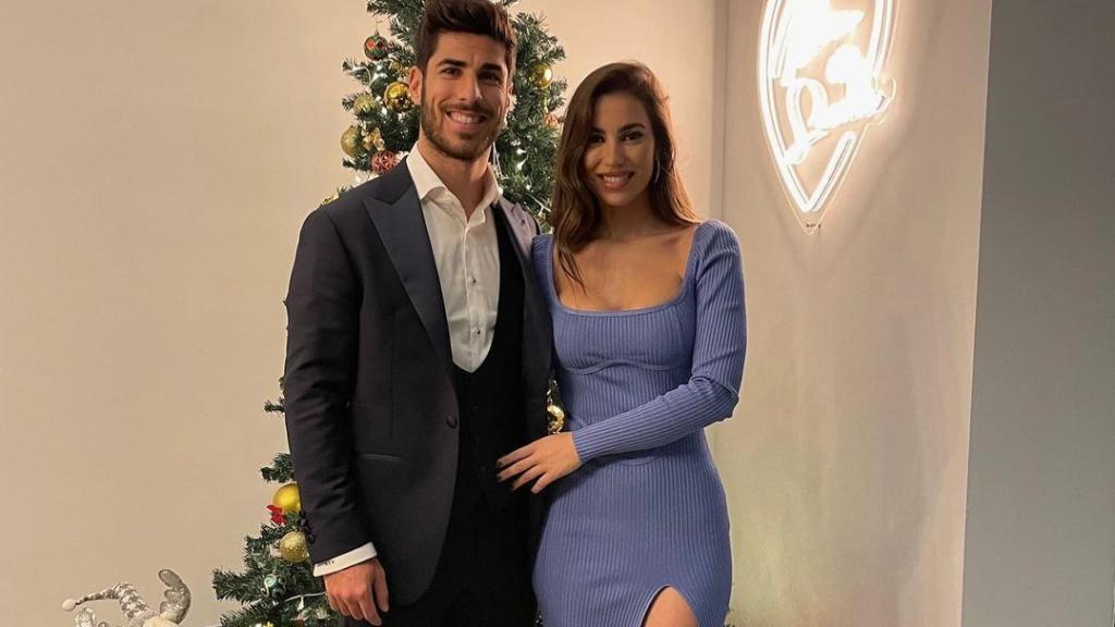 Marco Asensio y Sandra Garal. Foto: Instagram (@marcoasensio10)