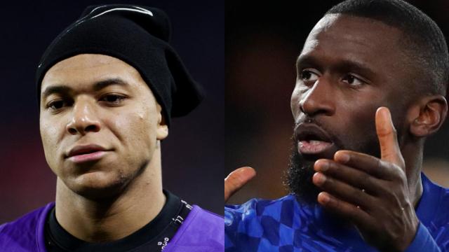 Mbappé y Rüdiger en un collage