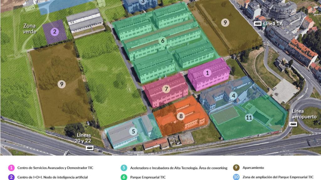 Plano del desarrollo del proyecto de la Ciudad de las TIC.