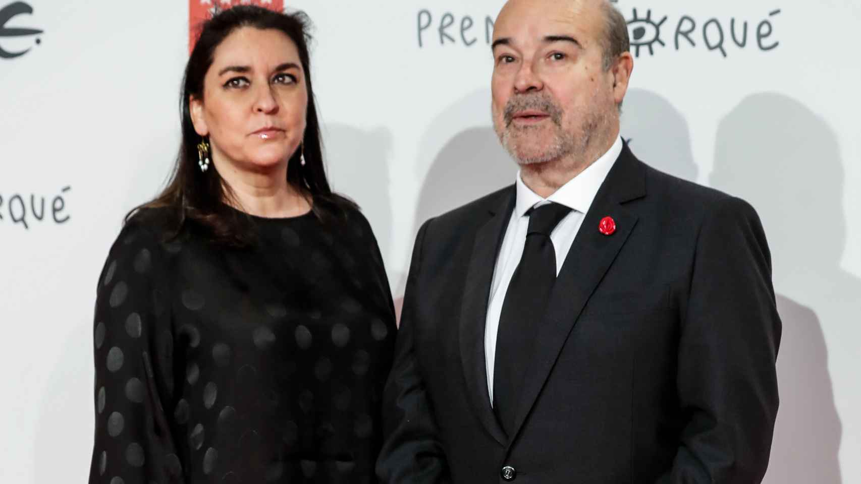 Ana Pérez-Lorente y Antonio Resines en los Premios Forqué en enero de 2020.
