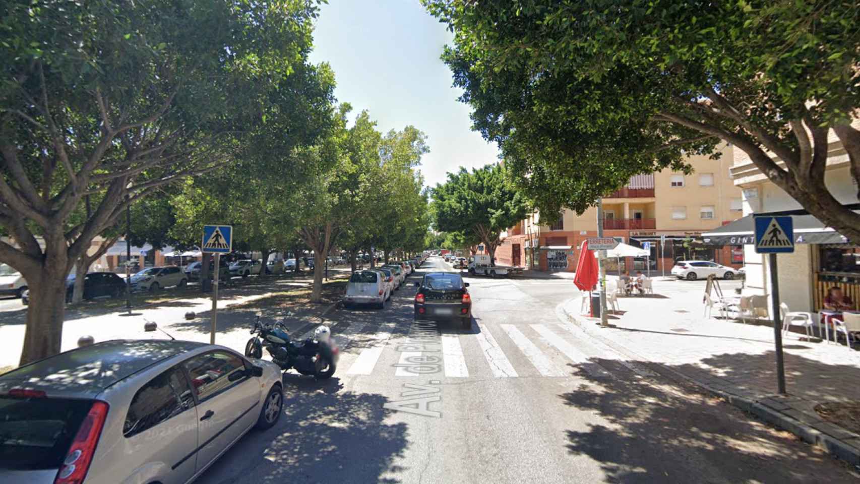 Una imagen de Google Maps en la avenida de Plutarco.