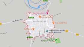Valdeganga (Albacete) en un plano de Google.
