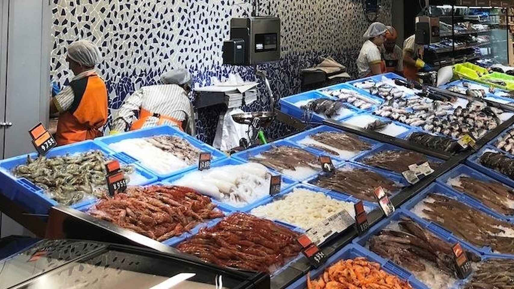 Una pescadería del supermercado Mercadona.