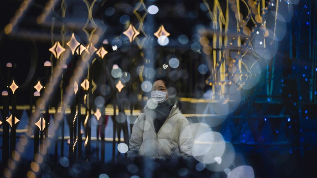 Navidad en Shanghai, China.