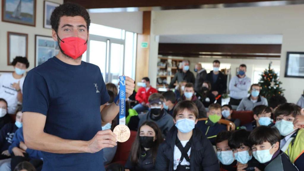 Nico Rodríguez durante su visita.