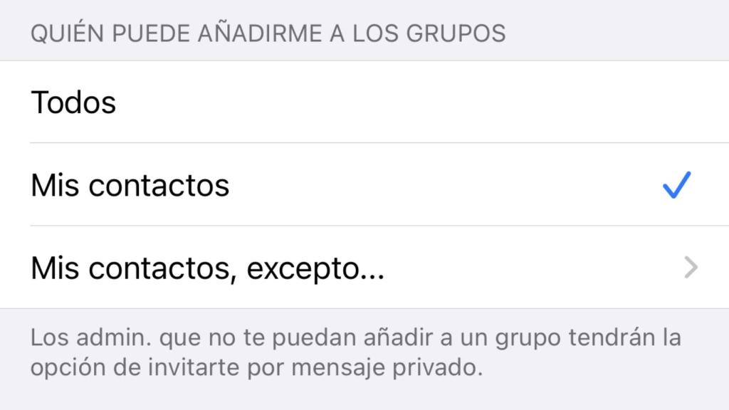 WhatsApp te deja controlar quién te puede añadir a los grupos.