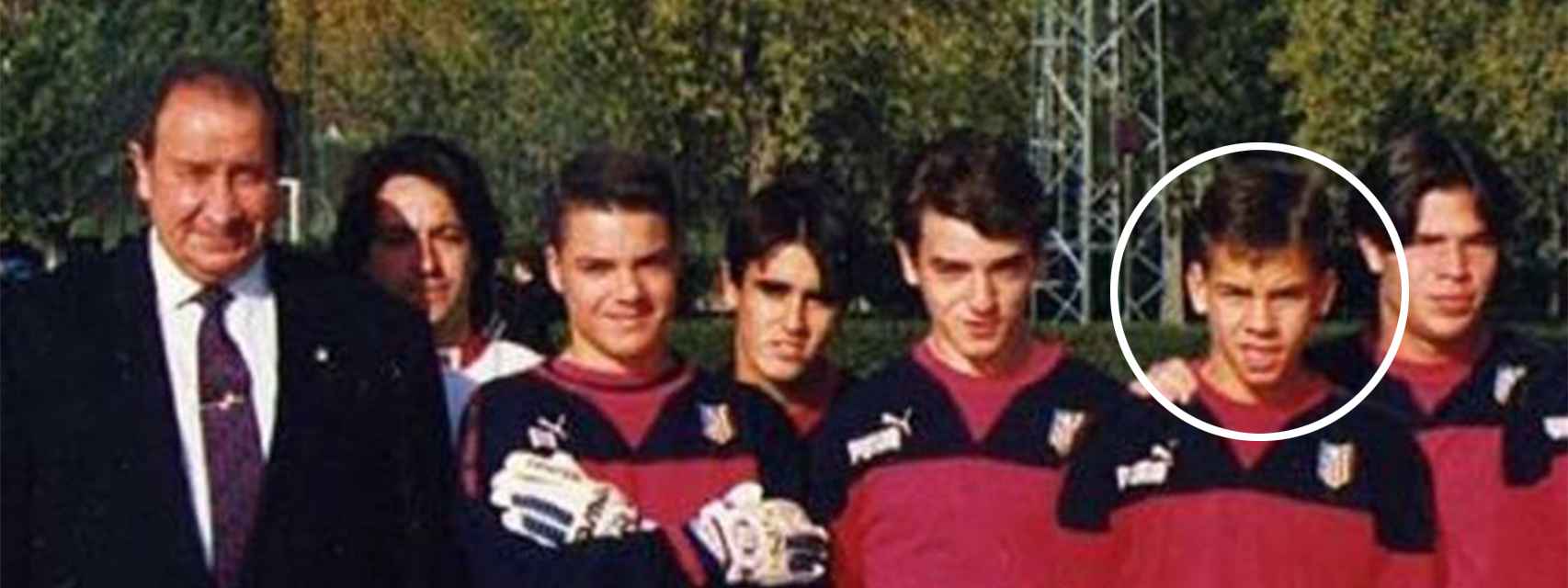 David Muñoz, cuando jugaba en las categorías inferiores del Atlético.