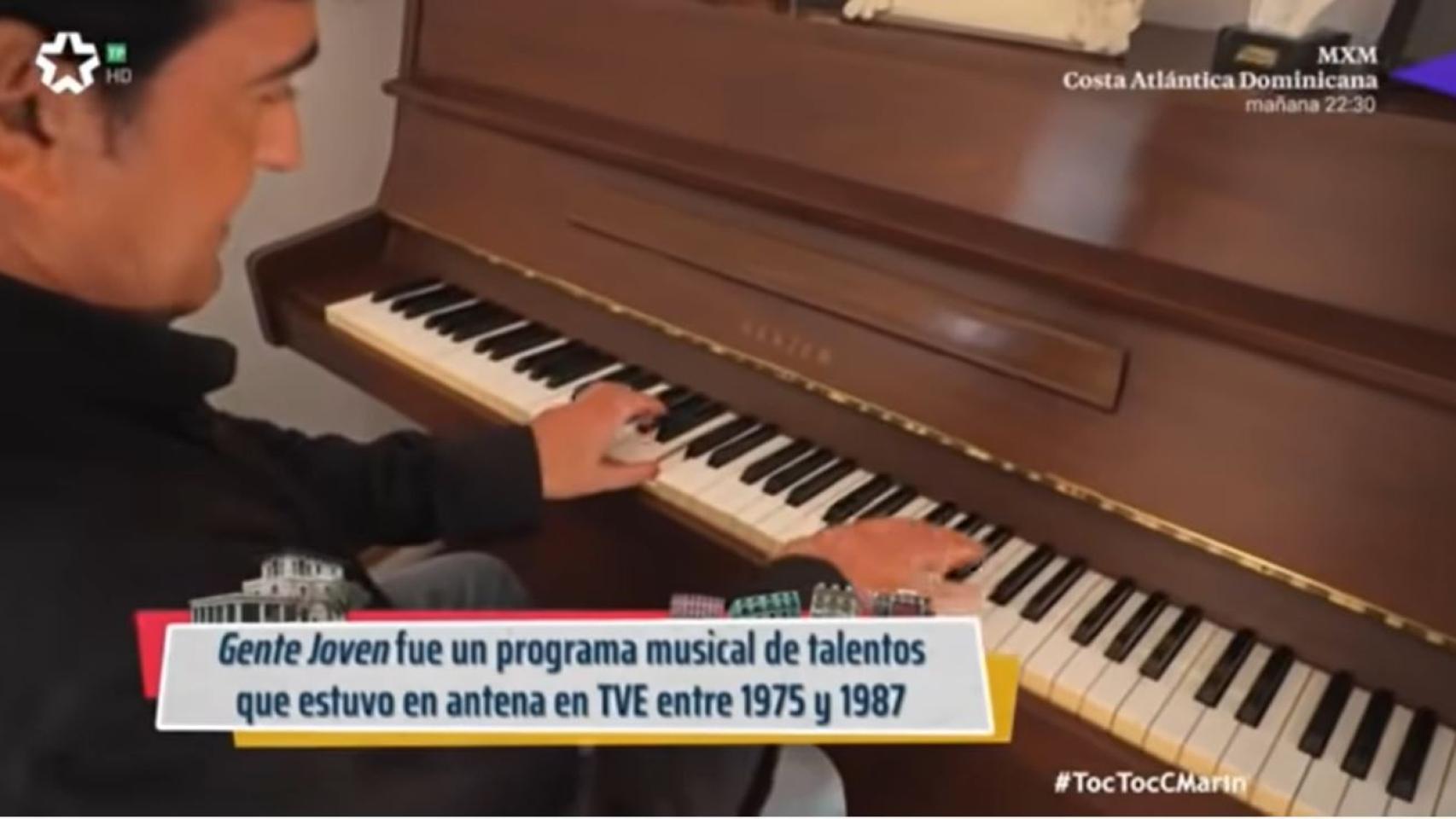 El piano que se compró Marín gracias a su participación en el programa 'Gente joven'.