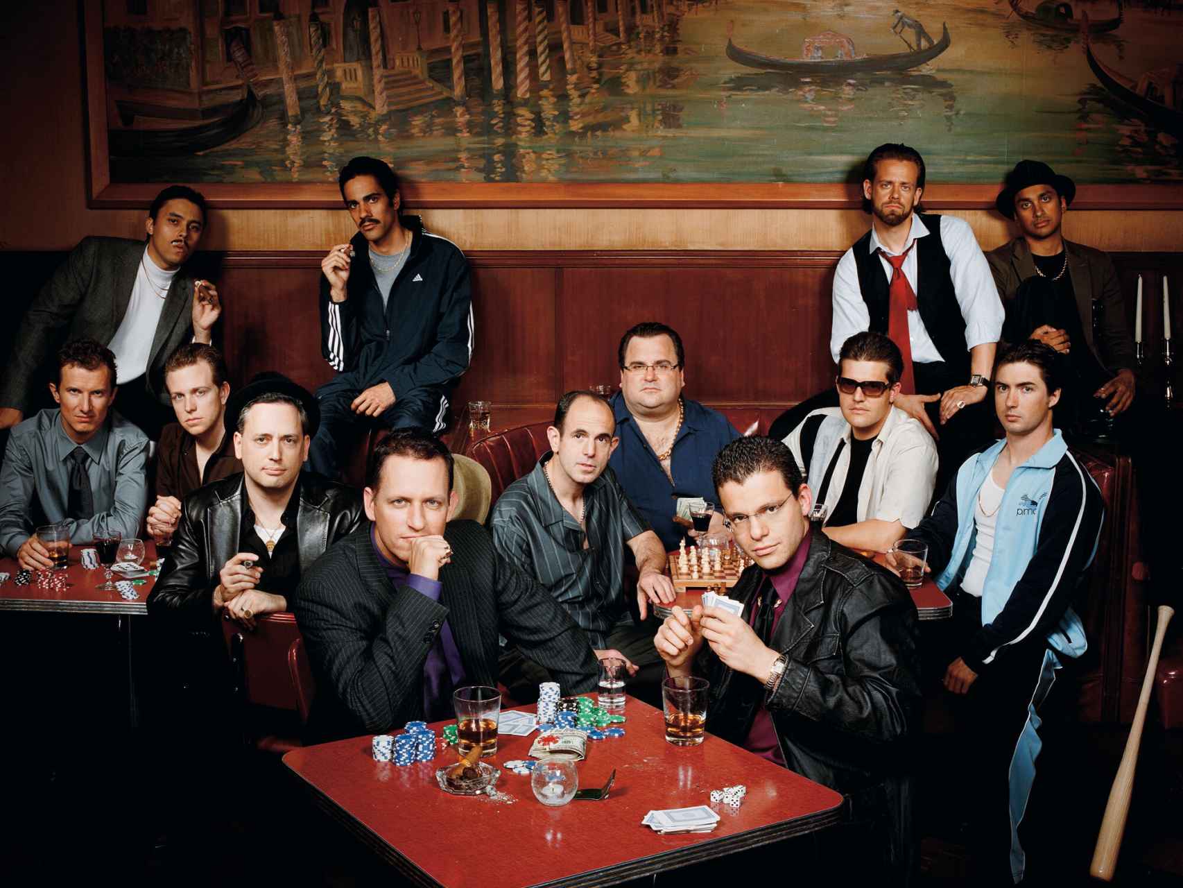 La foto más conocida de la llamada mafia PayPal, con Thiel en primera línea a la izquierda.