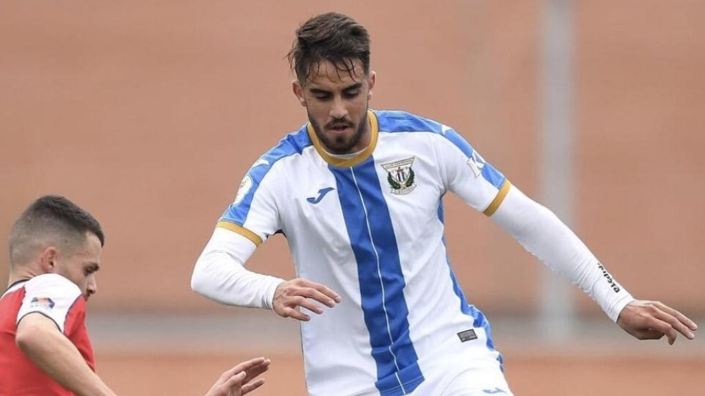 Mario del Campo con el Leganés B. Foto: Twitter @CanteraPepinera