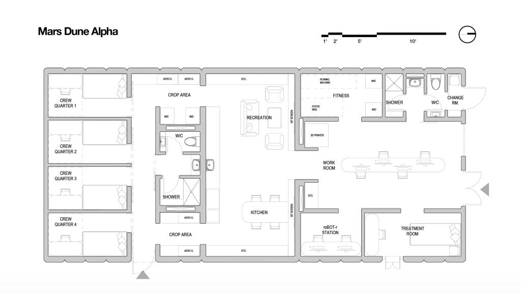 Plano del hábitat de la NASA