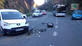 El accidente que ocurrió este jueves en Vilaboa (Culleredo).