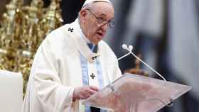 El Papa Francisco durante la primera misa del año.