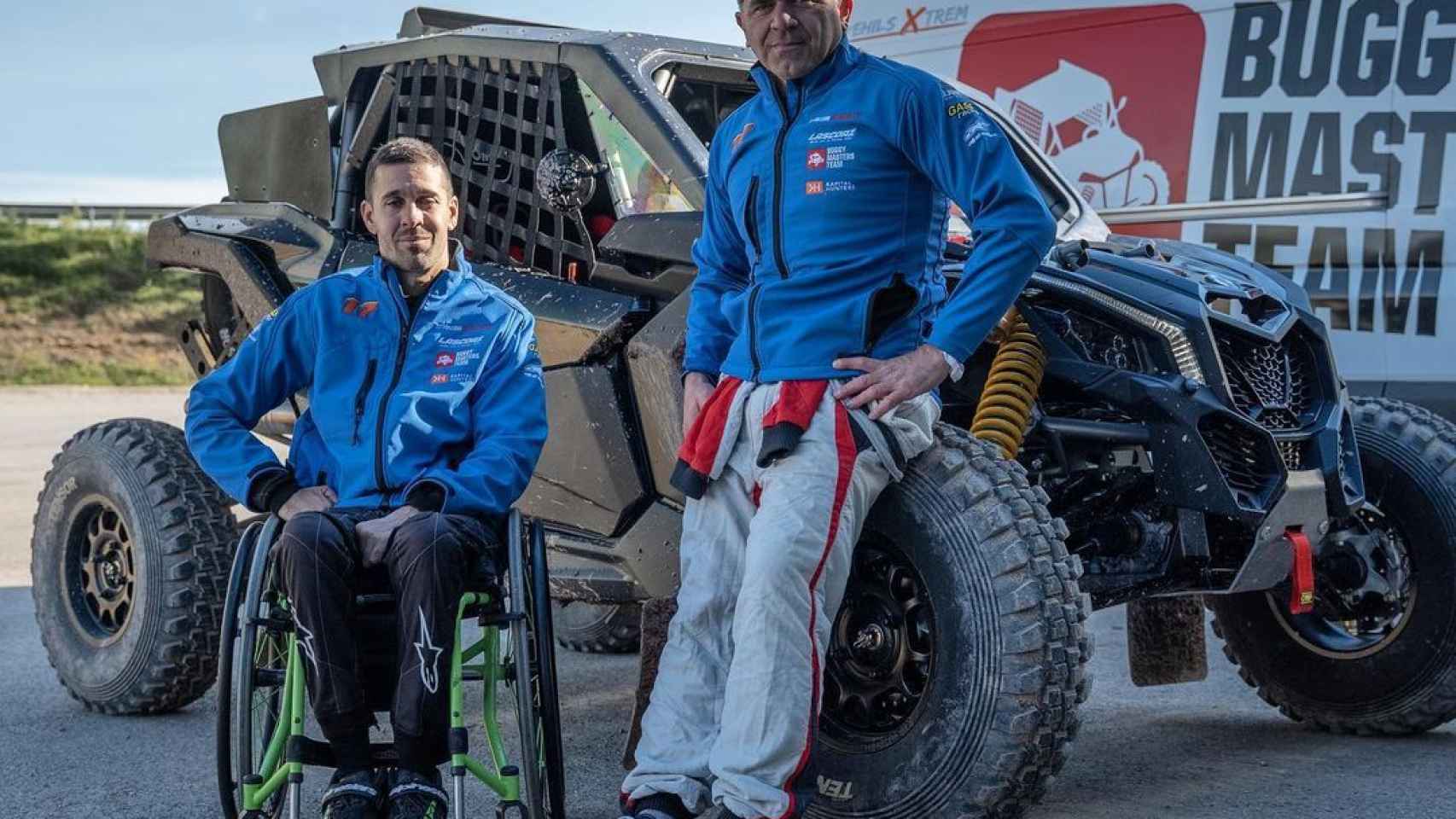Joan Lascorz y Miguel Puertas antes del Dakar