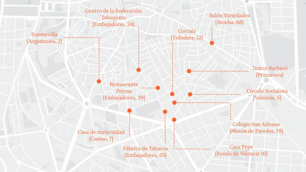 El mapa vital de las cigarreras.