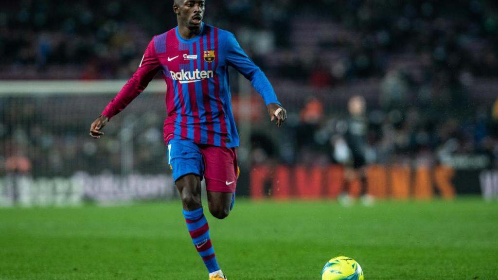 Ousmane Dembélé, durante un partido con el FC Barcelona.