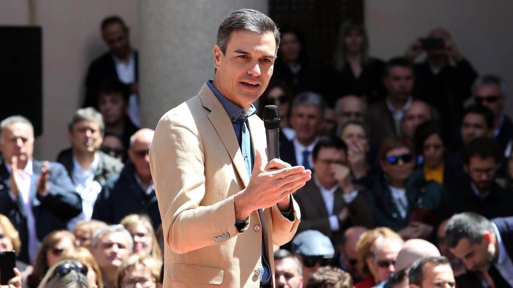 Pedro Sánchez, presidente del Gobierno de España, en abril de 2019 en Toledo.