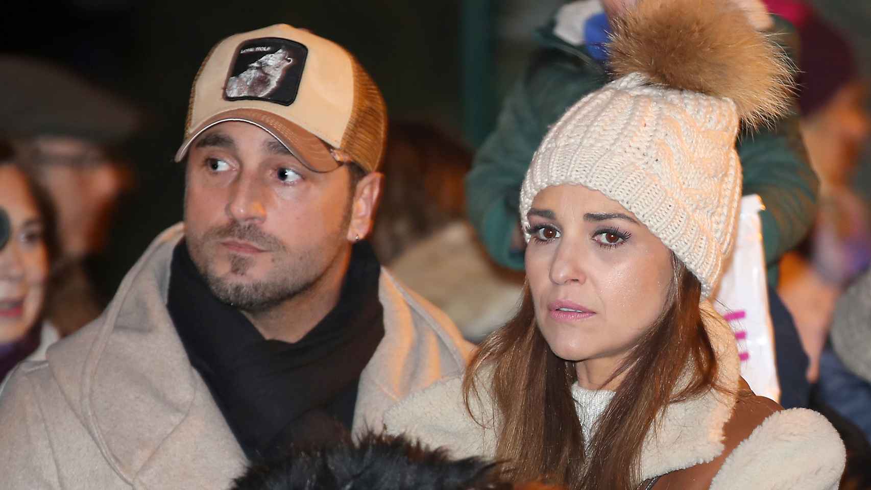 Paula Echevarría y David Bustamante durante la cabalgata de Reyes de 2019.