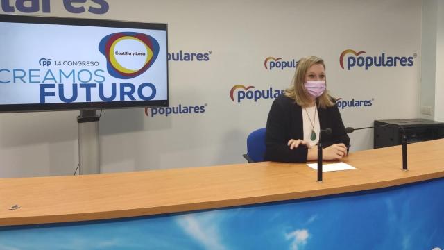 Isabel Blanco presenta el logo y lema del Congreso PP