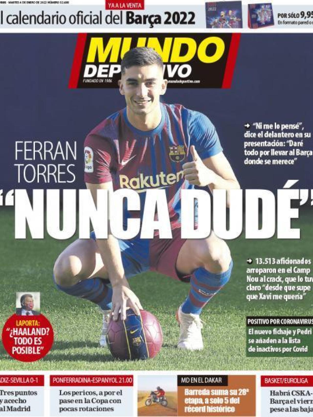 La portada del diario Mundo Deportivo (04/01/2022)